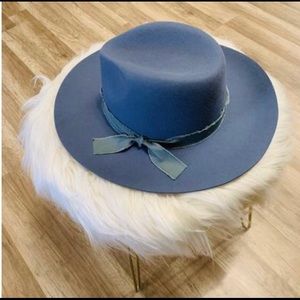Blue Wide Brimmed Hat NWOT